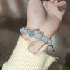 Niche Design Star Chain Tassel Bracelet for Women Fantasy Blue Crystal Beads Elastic Rope Bracelet Friend Jewelry Gifts - Image 3