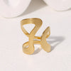 Stainless Steel Irregular Wave Rings for Women Men Creative Gold Color Adjustable Opening Ring Female Statement Jewelry Gifts - Image 27