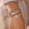 316L Stainless Steel Heart Charm Bracelet with Crystal Accents - Image 4