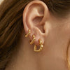 Statement 12/14/16mm Love Heart Sharp Hoop Earrings for Women Stackable Simple Cute Gold Color Buckle Earring Jewelry Gift - Image 4