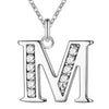 26 Letter Silver Necklace Pendant For Women Clavicle Chain Wedding Jewelry Party Gift - Image 17