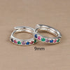 2pcs Stainless Steel Minimal Hoops Earrings for Women Round Circle Punk Helix Tragus Rainbow CZ Huggie Earring Piercing Jewelry - Image 13