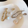 Elegant Asymmetric Earring Freshwater Pearl Metallic Exaggerated Long Stud Earring Ladies and Girls Party Jewelry Gifts - Image 3