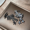 Five-pointed Star Silver Needle Earrings Shiny Zircon Clip Earring Ear Accessories For Women - Image 3