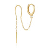 1PC Silver Crown Chain Tassel Zircon Drop Earrings For Women Gold Minimalism Earrings Jewelry Gift - Image 7