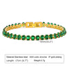 Dainty Stone Bracelets For Women,Stainless Steel Chain Cubic Zirconia Link Bracelets, Jewelry Gift For Mom Wife - Image 7