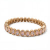 6x8mm Enamel Crystal Bracelets For Women Gold Color Zirconia Rhombus Bead Elastic Bangle - Image 25
