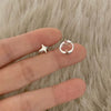 Silver Color Four Pointed Star Hoop Earrings For Women Simple Metal Cross Star Piercing Earrings Aesthetic Jewelry Gift - Image 4