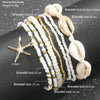 Seven-Piece Anklet Set with Beads and Starfish Charms - Image 6