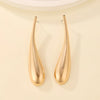 European Simple Metal Drop Earrings for Women Leaf Round Water Droplet Butterfly Twist Geometry Earrings Jewelry Christmas Gift - Image 19