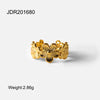 Twisted Link Chain Open Rings Stainless Steel Jewelry Gold Plated Adjustable Finger Rings For Women Party Gift - Image 16