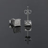 Lucky Clover Petal Earrings For Women Men hip-hop Iced Out Zirconia Blingbling Silver Color Stud Earings Jewelry -1 - Image 11
