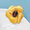 Charming Flower Brooches For Women Unisex 2-color Rhinestone Elegant Plants Party Office Brooch Pins Gifts - Image 5