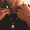 Compass Necklaces for Men, Layering Stacked Cuban Figaro Chain Necklaces, Casual Sailing Holiday Stainless Steel Boy Collar - Image 9