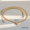 316L Stainless Steel Snake-Chain Necklace with Small Stone Pendant - Image 11