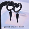 No Fade Different Length Pointed Cone Dangle Earring Stainless Steel Round Hoop Earrings For Women Men Jewelry Ear Piercing Gift - Image 30