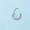 1pc 6-12mm 16G Steel Nose Ring Hoop Septum Clicker Double Layers Seamless Hinged Piercing Conch Daith Cartilage Earring - Image 11