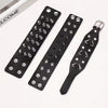 9 Pieces Of Women's Pu Leather Gothic Punk Style Studded Bracelet, Rock Men's And Women's Bracelet, Hip-Hop Party Costume - Image 3