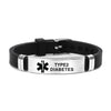 Stainless Steel Engravable Medical Alert Bracelets Diabetes Epilepsy Alzheimer's Allergy Women Men Silicone Bracelet Jewelry - Image 15