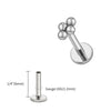 Titanium 16G Mini 4 Bead Cluster Labret Lip Ring Tragus Cartilage Helix Conch Earring Stud Nose Piercing - Image 7