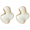Abstract Alien White Color Cloud Irregular Stud Earring for Women Temperament Ear Jewelry Simple Christmas Valentine's Day Gift - Image 13