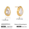 Ball Pendant Earrings Stainless Steel Gold Plated Jewelry Gift Ring Hoop Earrings For Women - Image 12