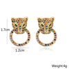 Mafisar High-Quality Gold Plated Zircon Leopard Head Stud Earrings For Women Hip Hop Earring Accessories Party Gift - Image 5