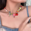 Boho Kpop Colorful Sugar Star Tassel Pendant Choker Necklace for Women Bowknot Sweet Love Heart Chain Aesthetic Y2K Jewelry - Image 4