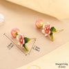 Colorful Enamel Flower Stud Earrings for Women Elegant Floral Petal Crystal Drop Earrings Jewelry Gift for Her - Image 23