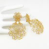 Vintage Women Earrings Jewelry Two Tone Big Drop Earrings Wedding Party Gift - Image 5