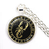 12 Constellation Scorpio Sagittarius Capricorn Aquarius Pendant Antique Bronze Necklace Glass Dome Zodiac Jewelry For Gift - Image 21