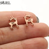 Minimalist Silver Color Deer Horn Earrings Women Christmas Jewelry Cute Elk Antler Ear Studs Unique Tree Branch Earings - Image 21