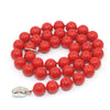 Marine Shell Imitation Pearl Red Coral Necklace Women in Choker Necklaces Men's Unisex Jewelry 10mm Bead in 4 Colors - Image 8