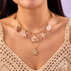 3pcs/set Bohemian Pearl Starfish Pendant Necklace for Women Irregular Blue Stone Beads Link Chain Beach Party Jewelry - Image 11