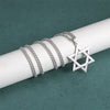 Eueavan Star of David Pendant Necklace Women Men Stainless Steel Gold Silver Black Color Classic Six-pointed Star Jewish Jewelry - Image 3