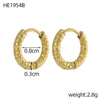 Carlidana Chic Simple Hoop Earrings Simple Women Earrings Stainless Steel Gold Plated Twisted Circle Huggies Earring - Image 16