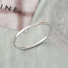 Women's Simple Stainless Steel Bracelet Plain Curved Surface with Shiny Opening Buckle for Daily Wear - Image 7