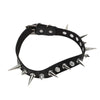 Punk Long Spike Choker Faux Leather Collar for Women Men Cool Big Rivets Studded Chocker Goth Style Necklace Accessories - Image 3