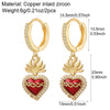 Chrismas Cute Heart Earrings for Women Gold Color Piercing Ear Rings Jewelry Excellent Quality - Image 15