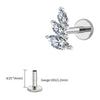 Titanium 16G Cluster Marquise CZ Tragus Helix Stud Conch Lobe Rook Cartilage Leaf Climber Flat Back Labret - Image 13