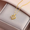 Sweet Sexy Zircon Crystal Series Pendant Necklaces For Women Female Stainless Steel Neck Chain Jewelry Girls Party Gift - Image 16