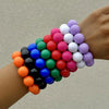 Colorful Big Bead Bracelets for Women Personality Punk Resin Holiday Jewelry Accessories Gift - Image 1