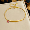 316L Stainless Steel Golden Heart Geometry Zircon Minimalist Series Bracelet Lady Wrist Chain Jewelry - Image 41