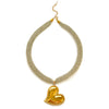 Stainless Steel Gold Plated Heart Sun Conch Shell Pendant Necklaces for Women Knitted Mesh Belt Chain - Image 9