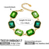 Chunky CZ Necklaces Bracelets Big Square Multi Color Zircon Necklace Bracelet Gold Plated Stainless Steel Statement Jewelry - Image 22