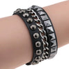 Purple Goth Bracelets For Women Punk Boho Emo Spike Rivets PU Leather Charm Bracelet Cuff Bangles Festival Jewelry Party Gifts - Image 7