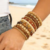 Handmade Black Glass Stone Bracelet Set For Women Bohemian Multilayer Stacked Rice Beaded Link Chain Bangle Jewelry - Image 13