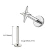 Titanium 16G Four-Pointed Star Cartilage Earring Helix Tragus Stud Flatback Labret Nose Stud Piercing - Image 9