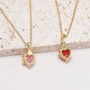 Pink Zircon Heart Necklace For Women Gothic Sword Go Through Love Choker Elegant Crystal Flower Necklaces Y2k Jewelry - Image 6