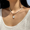 Vintage Imitation Pearl Choker Necklace for Women Glass Stone Irregular Bohemian Ethnic Style Charming Party Jewelry Gift - Image 9